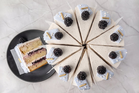 Blackberry Chai Cake Slice