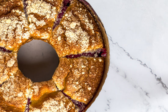 Strawberry Crumble Bundt Cake