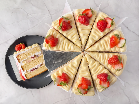 Strawberry Explosion Cake Slice